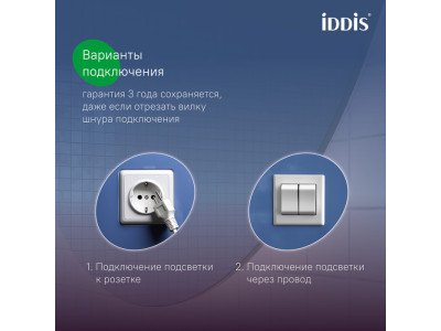Зеркало с подсветкой и обогревом IDDIS Cloud X 60 см
