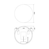 Зеркало с подсветкой и термообогревом, 100 см, Bild, IDDIS, BIL10T0i98