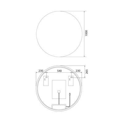 Зеркало с подсветкой и термообогревом, 100 см, Bild, IDDIS, BIL10T0i98