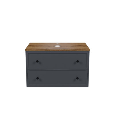 Тумба подвесная со столешницей МДФ, макадамия орех 80 см IDDIS Torr темно-серый (TOR80DMi95K)