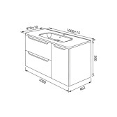 Тумба с раковиной IDDIS Edifice 100 подвесная белая (EDI10W1i95K)