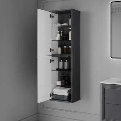 Пенал подвесной, 40 см, темно-серый, Oxford Neo, IDDIS, OXN40D0i97