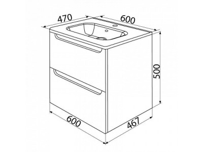 Тумба с раковиной IDDIS Edifice 60 подвесная белая (EDI60W0i95K)