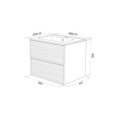 Тумба с умывальником подвесная IDDIS Bild 60 см, белый (BIL60W0i95K)