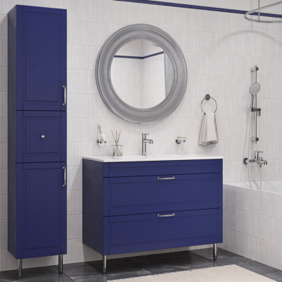 Тумба IDDIS с умывальником, напольная, 60 см, синий, Oxford (OXF60N0i95K)