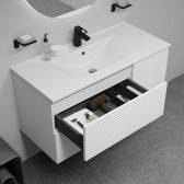 Тумба с умывальником, подвесная, 100 см, белый, Bild, IDDIS, (BIL10W0i95K)