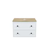 Тумба подвесная со столешницей МДФ, дуб верона 70 см IDDIS Torr белый матовый (TOR70WVi95K)