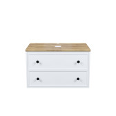 Тумба IDDIS подвесная, со столешницей, 80 см, белый матовый, Torr (TOR80WBi95K)