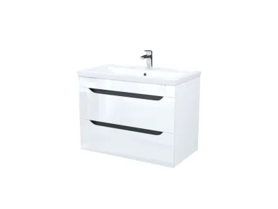 Тумба с умывальником, подвесная, 80 см, белый, Ray, IDDIS, (RAY80W0i95K)