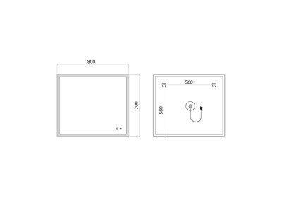 Зеркало с подсветкой 3в1 и термообогревом IDDIS Зодиак Икс (Zodiac X) 80 см (ZDX80T0i98)