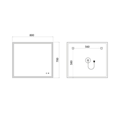 Зеркало с подсветкой 3в1 и термообогревом IDDIS Зодиак Икс (Zodiac X) 80 см (ZDX80T0i98)