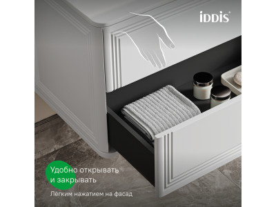 Тумба с умывальником, подвесная, 80 см, белый, Oxford Neo, IDDIS, (OXN80W0i95K)