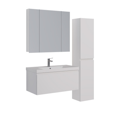 Шкаф зеркальный Lemark UNIVERSAL 90х80 см 3-х дверный (LM90ZS-U)