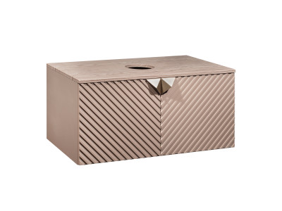 Тумба Runo Андорра 70 кашемир серый дуб какао подвесная под накладной умывальник (00-00004647)