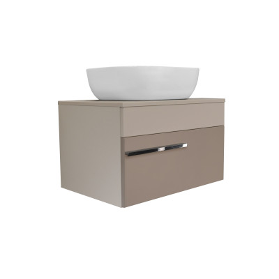 Тумба Runo Вудлайн 65 подвесная розовая/бежевая под накладной умывальник (00-00004899)