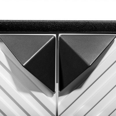 Тумба Runo Андорра 70 белый матовый чёрный подвесная под накладной умывальник (00-00004645)