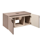 Тумба Runo Андорра 70 кашемир серый дуб какао подвесная под накладной умывальник (00-00004647)