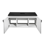 Тумба Runo Андорра 70 белый матовый чёрный подвесная под накладной умывальник (00-00004645)