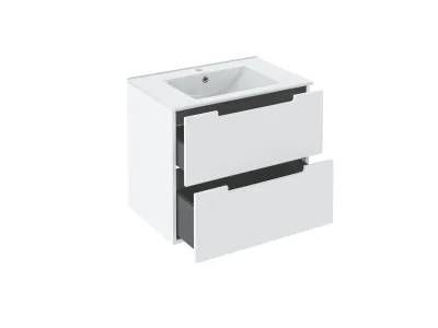 Тумба Runo Lina 60 белая под умывальник Teffy 60 (00-00004603)