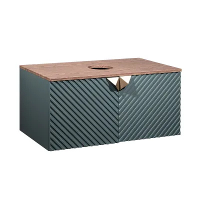 Тумба Runo Андорра 70 графит дуб коньячный подвесная под накладной умывальник (00-00004646)