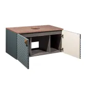 Тумба Runo Андорра 70 графит дуб коньячный подвесная под накладной умывальник (00-00004646)