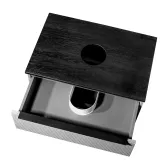 Тумба Runo Орлеан 60 серый чёрный подвесная под накладной умывальник (00-00004651)