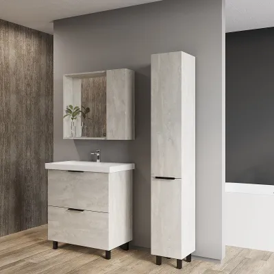 Тумба VIANT "Берлин" MODUO 60 2 ящика цемент 444х570х820 (VBER60MDC-T2Y)
