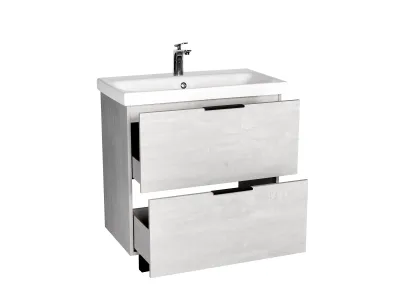 Тумба VIANT "Берлин" MODUO 80 2 ящика цемент 441х766х820 (VBER80MDC-T2Y)
