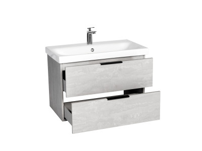 Тумба VIANT "Берлин" MODUO 80 2 ящика подвесная цемент 441х766х520 (VBER80MDC-T2YP)
