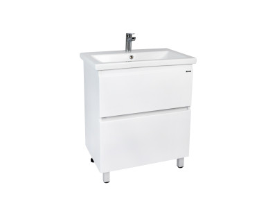 Тумба VIANT "Мальта" COMO 60 2 ящика белая 430х560х820 (VMAL60COBEL-T2Y)
