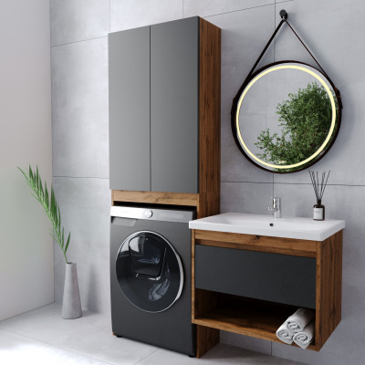 Шкаф VIANT  "Бостон" разборный для с\м графит 380х645х1900 (VBOS645G-SHSM)
