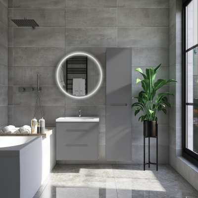 Тумба VIANT "Марсель" COMO 60 2 ящика подвесная графит 430х560х500 (VMAR60COG-T2YP)
