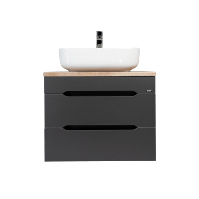 'Подвесная Тумба VIANT "Марсель" 2 ящика со столешницей L66 графит 502х664х516 (VMAR66NG-T2YP)'
