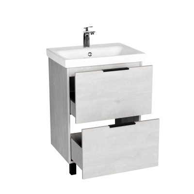 Тумба VIANT "Берлин" MODUO 60 2 ящика цемент 444х570х820 (VBER60MDC-T2Y)
