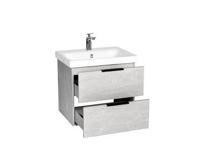 Тумба VIANT "Берлин" MODUO 60 2 ящика подвесная цемент 444х570х520 (VBER60MDC-T2YP)

