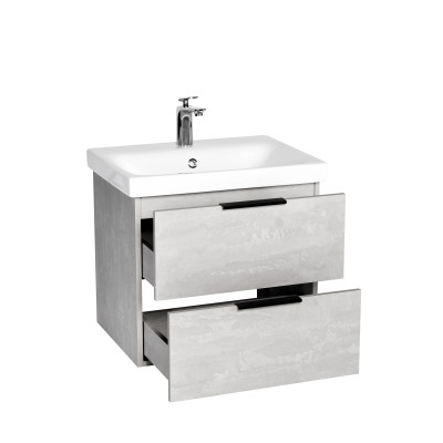 Тумба VIANT "Берлин" MODUO 60 2 ящика подвесная цемент 444х570х520 (VBER60MDC-T2YP)
