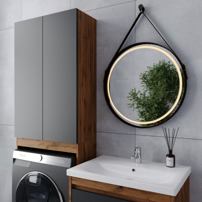 Шкаф VIANT  "Бостон" разборный для с\м графит 380х645х1900 (VBOS645G-SHSM)
