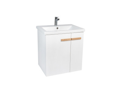 Тумба VIANT "Мюнхен" COMO 80 2 ств подвесная белая 425х760х620 (VMUN80COBEL-T2STP)
