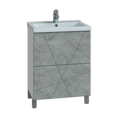 Тумба VIGO Geometry под раковину Geometry 600-0-2 (Como) бетон (015 бетон)