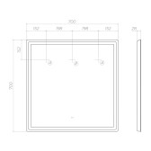 Зеркало VIGO Geometry Classic 700  (074)