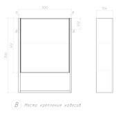 Шкаф VIGO навесной с зеркалом Urban 500 (zsh.URB.50)