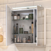 Шкаф VIGO навесной с зеркалом Plaza 700 со светильником (zsh.PLA.70.El)