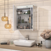 Шкаф VIGO навесной с зеркалом Plaza 700 со светильником (zsh.PLA.70.El)