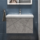 Тумба VIGO Geometry под раковину Geometry 700-0-1 (Como) навесная бетон (034 бетон)