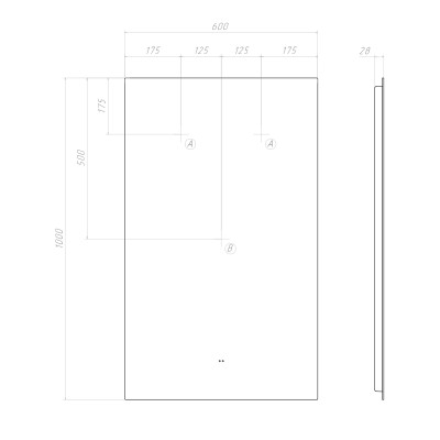 Зеркало VIGO Quadro Comfort 600 (144)