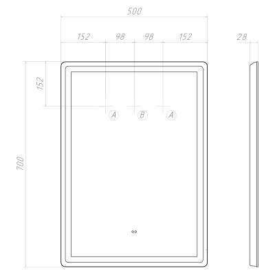 Зеркало VIGO Geometry Classic 500 (70)