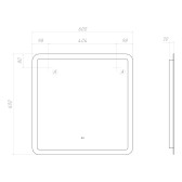 Зеркало VIGO Wing Comfort 600 (175)