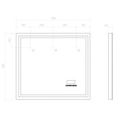 Зеркало VIGO Geometry Media voice 800 (048)