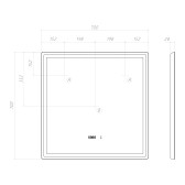 Зеркало VIGO Geometry Luxe 700 (209)