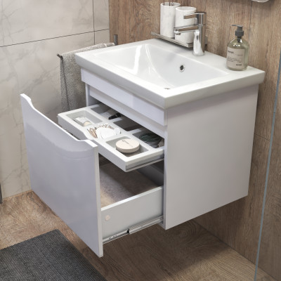 Тумба VIGO Grani под раковину Grani 600-0-1 (Como) навесная (057 белый)